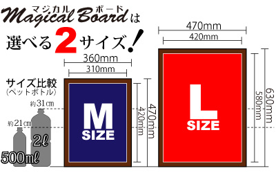 大きさはMとLの二種類