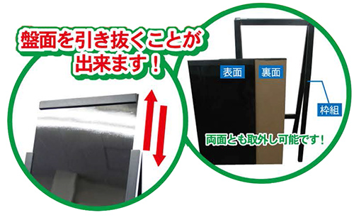 盤面を引き抜くことが出来ます!