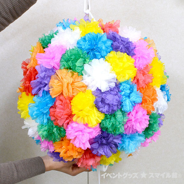 和紙花くす玉