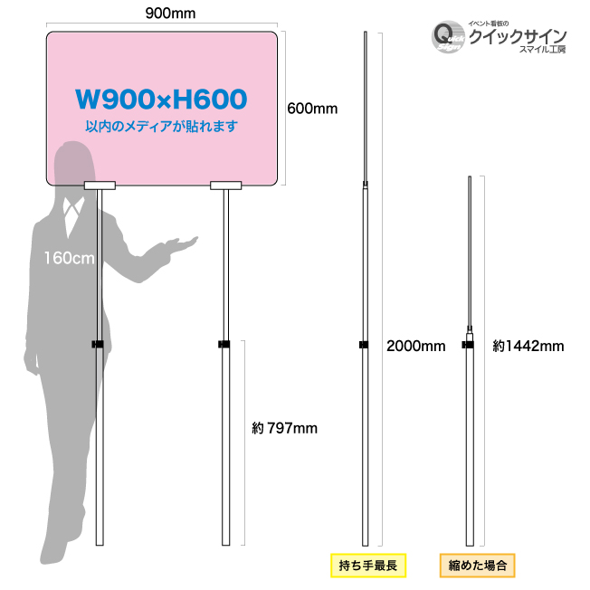 アルミ複合板タイプ【W900×H600mm】