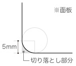 角丸寸法図